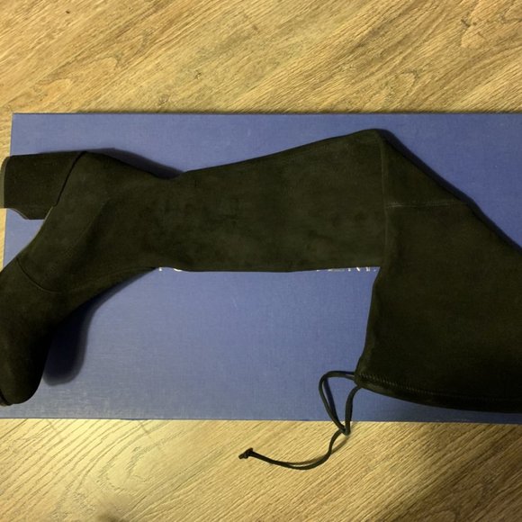 Brand NEW Stuart Weitzman Thigh High Black Boots (Suede) - Picture 7 of 11